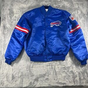 Vintage 90s Buffalo Bills blue and red bomber jacket